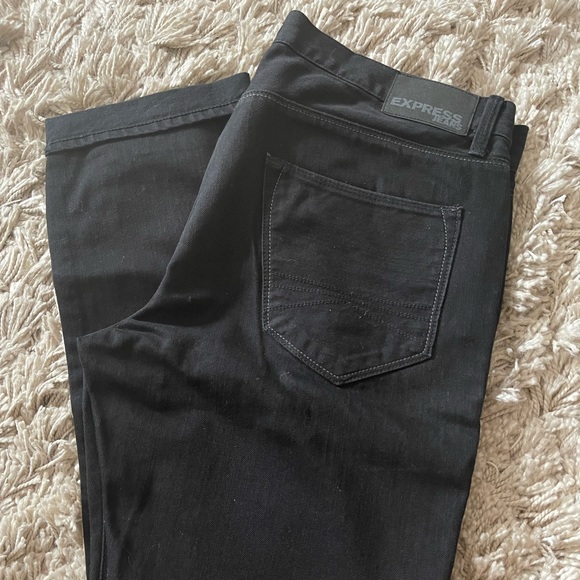 Express Men's Jeans 34 x 32 Rocco Slim Fit Skinny Leg Black Denim - Picture 1 of 7